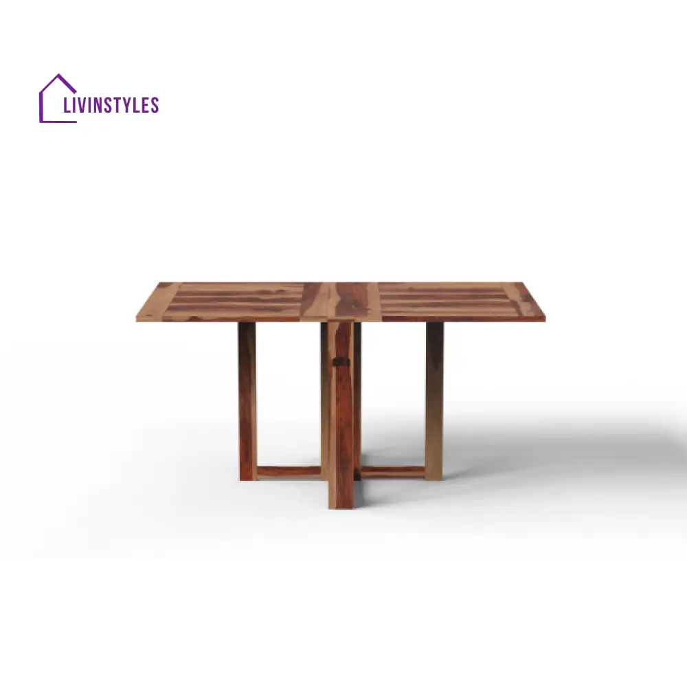 Rangler Folding Dining Table Plain Top - Honey