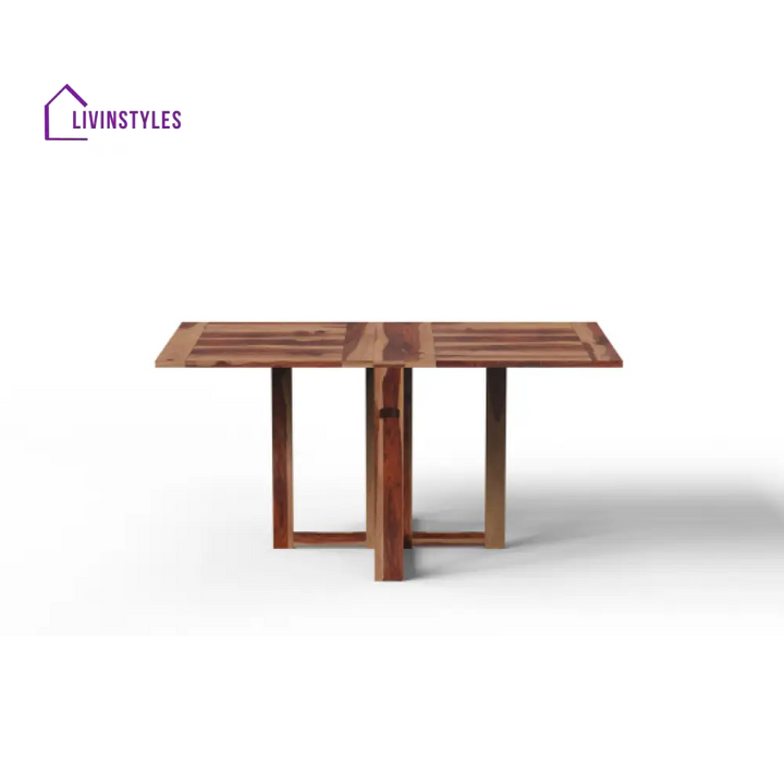 Rangler Folding Dining Table Plain Top - Honey