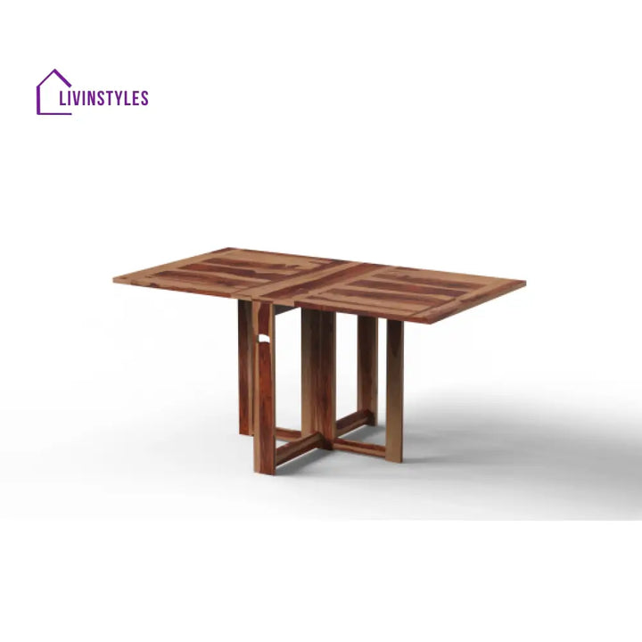 Rangler Folding Dining Table Plain Top - Honey
