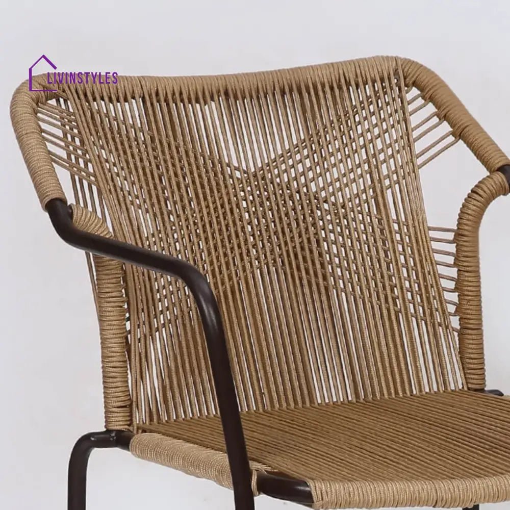 Rania 3-Piece Outdoor Beige Rope Patio Set - Patio Set