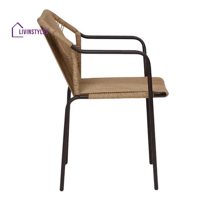 Rania 3-Piece Outdoor Beige Rope Patio Set - Patio Set