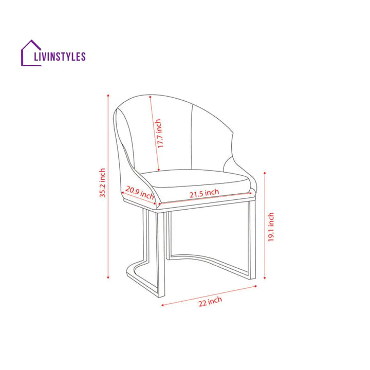Ranya Metal and Fabric Arm Chair | Living Room Chair | Lounge Chair