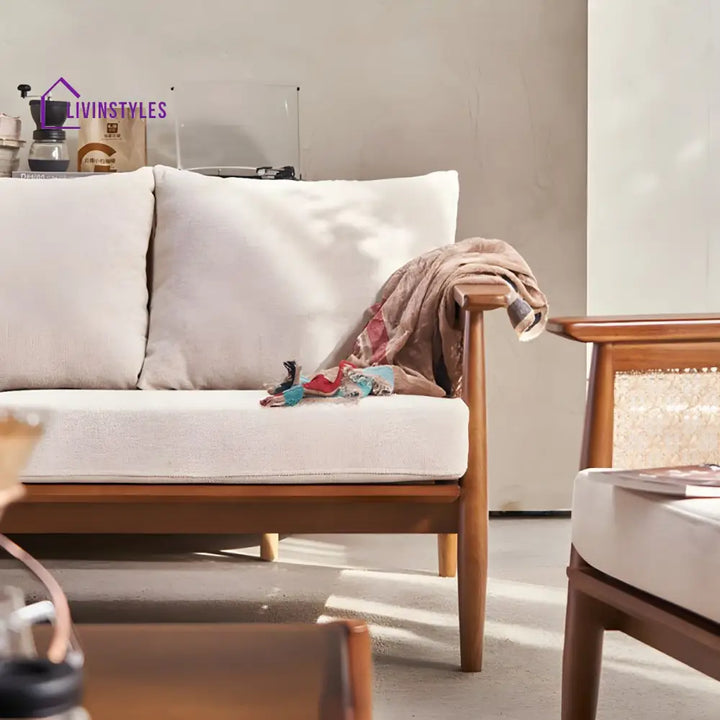 Ranya Solid Wood 3 + 1 + 1 Seater Sofa for Living Room