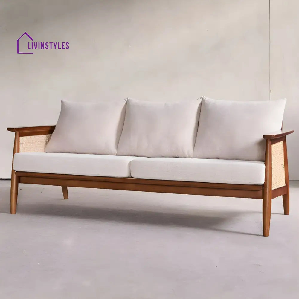 Ranya Solid Wood 3 + 1 + 1 Seater Sofa for Living Room
