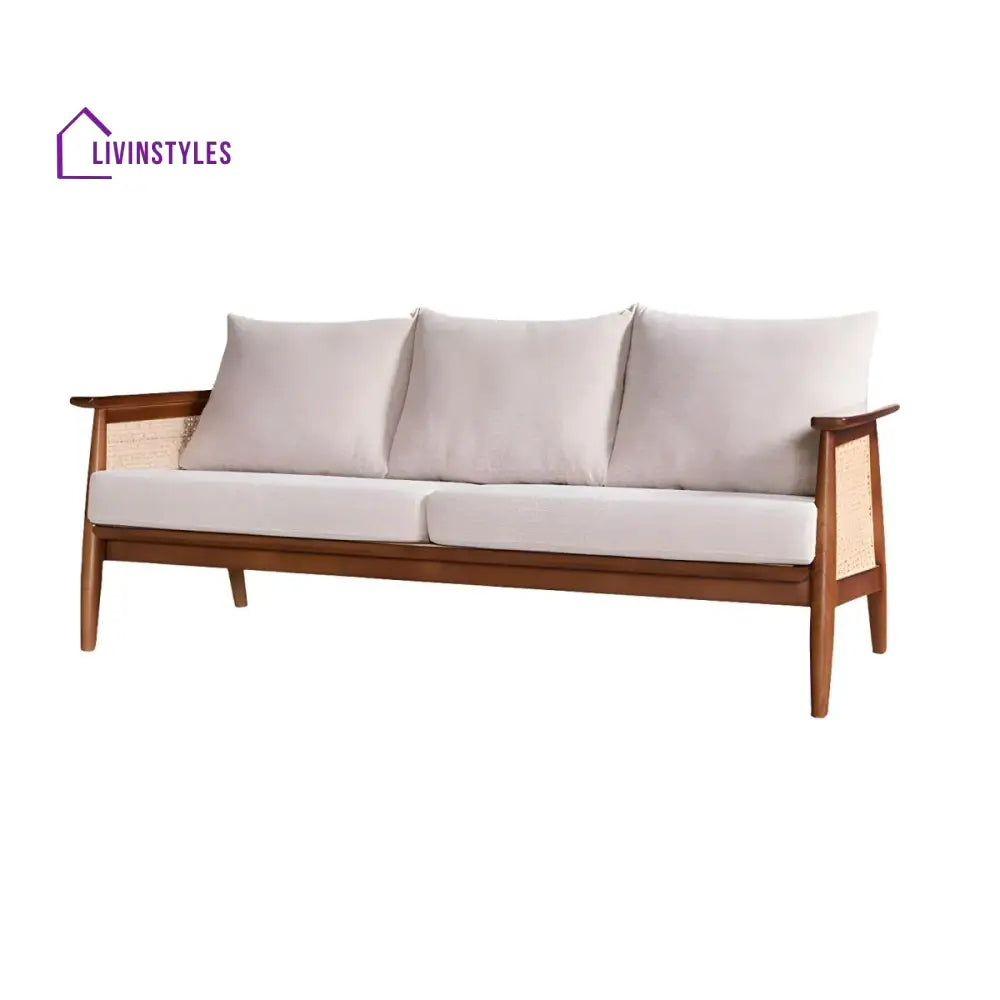 Ranya Solid Wood 3 Seater Sofa for Living Room