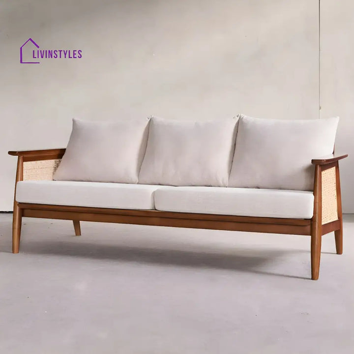 Ranya Solid Wood 3 Seater Sofa for Living Room
