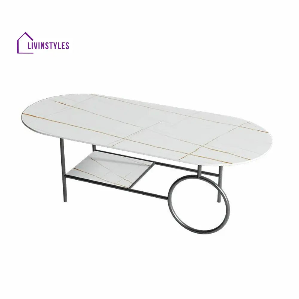 Ranya Stainless Steel Frame Coffee Table for Living Room