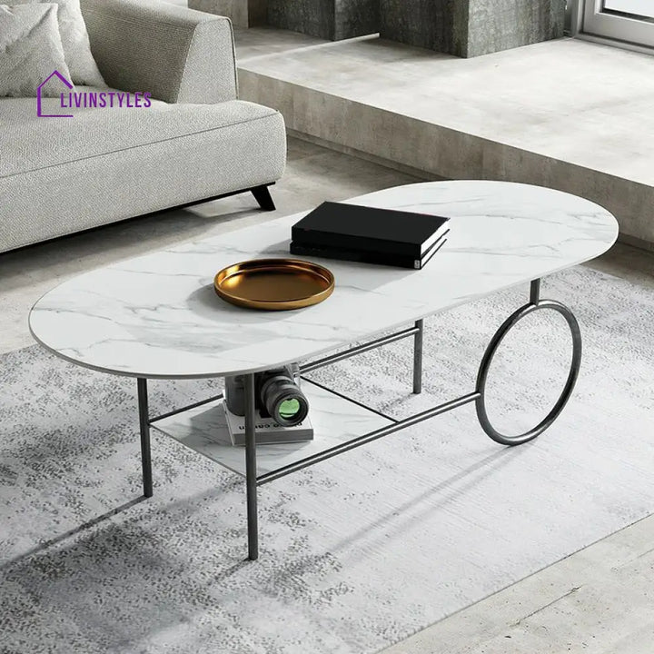 Ranya Stainless Steel Frame Coffee Table for Living Room