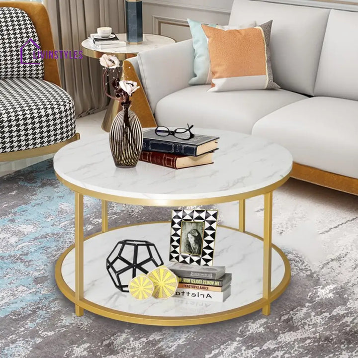 Rashmi Iron Wood Coffee Table For Living Room