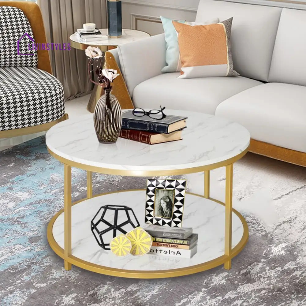 Rashmi Iron Wood Coffee Table For Living Room