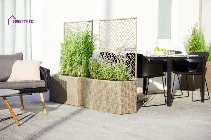 Raulf Outdoor Wicker Planters For Garden Balcony - Planter