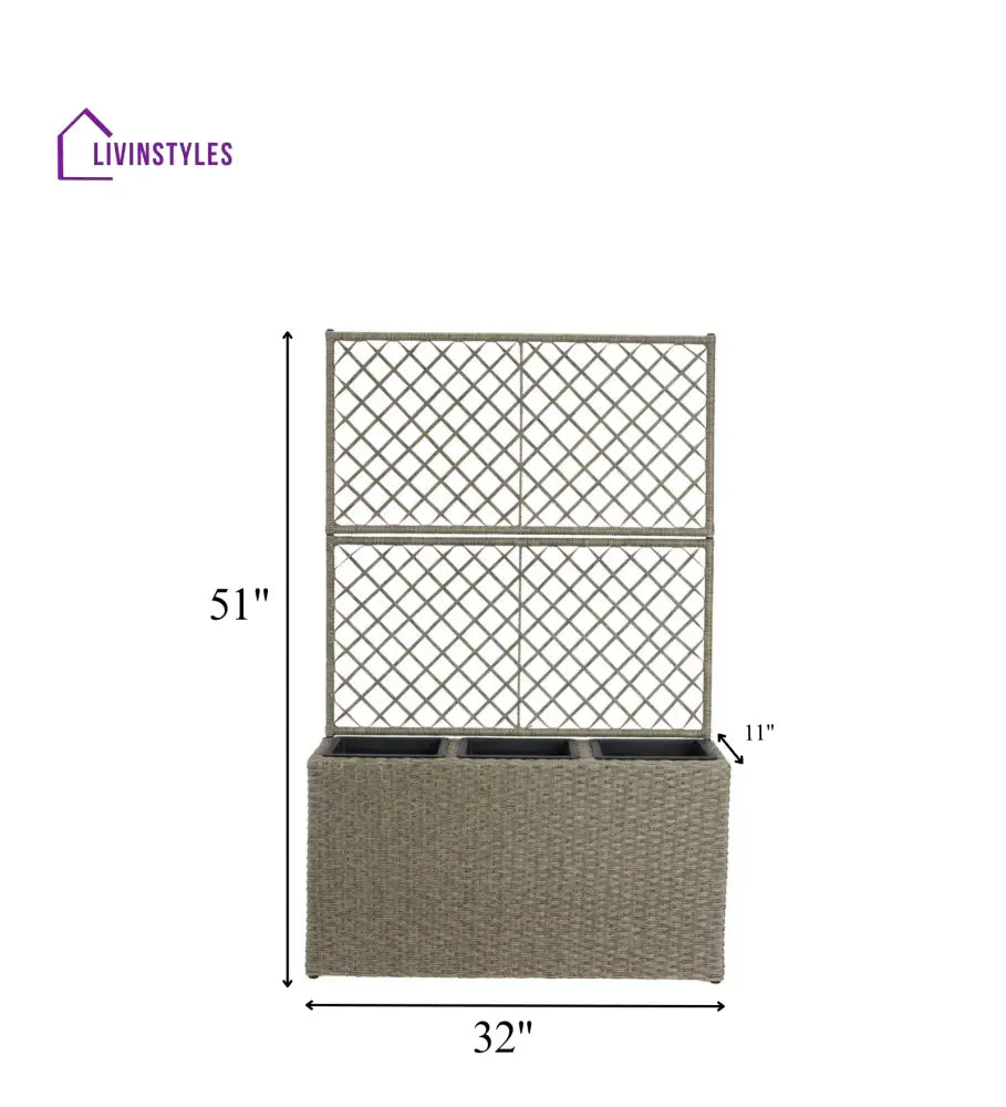 Raulf Outdoor Wicker Planters For Garden Balcony - Planter