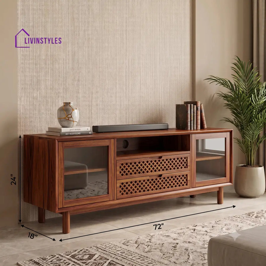 Ravi Solid Sheesham Wood Tv Unit for Living Room | Tv Cabinet | Tv Console