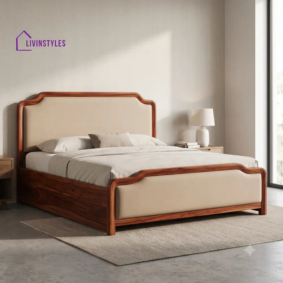 Ravi Wooden Double Bed | Hydraulic Bed in King Size