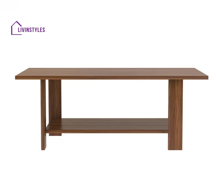 Ravindra Coffee Table for Living Room | With Open Storage | Rectangle Shaped