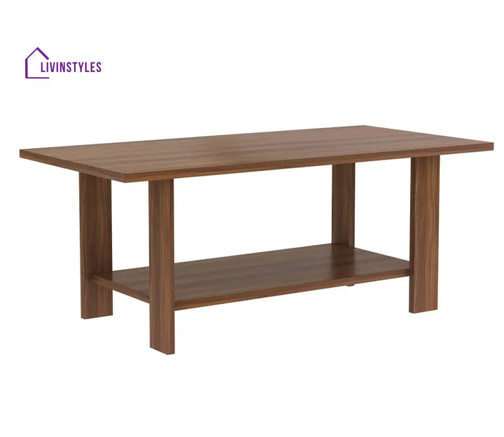 Ravindra Coffee Table for Living Room | With Open Storage | Rectangle Shaped