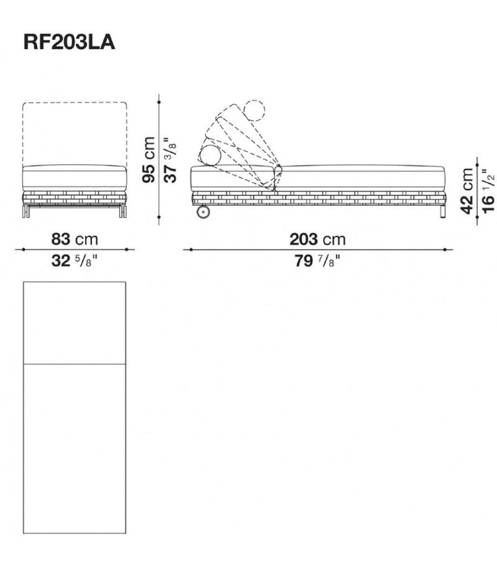 Agata Outdoor Swimming Poolside Lounger (BLUE) Braided & Rope