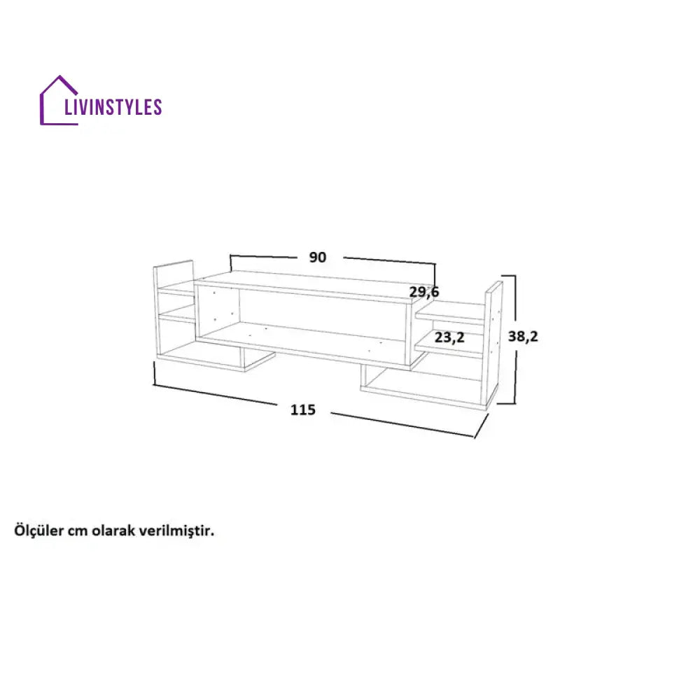 Rebecca White Finish Tv Unit Stand for Living Room