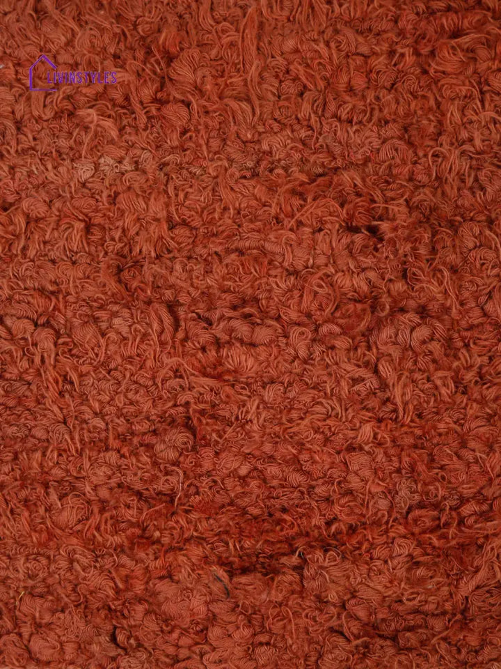 Red Color Hand Woven Cotton Cushion Cover Set Of 2 (20X20 Inch)