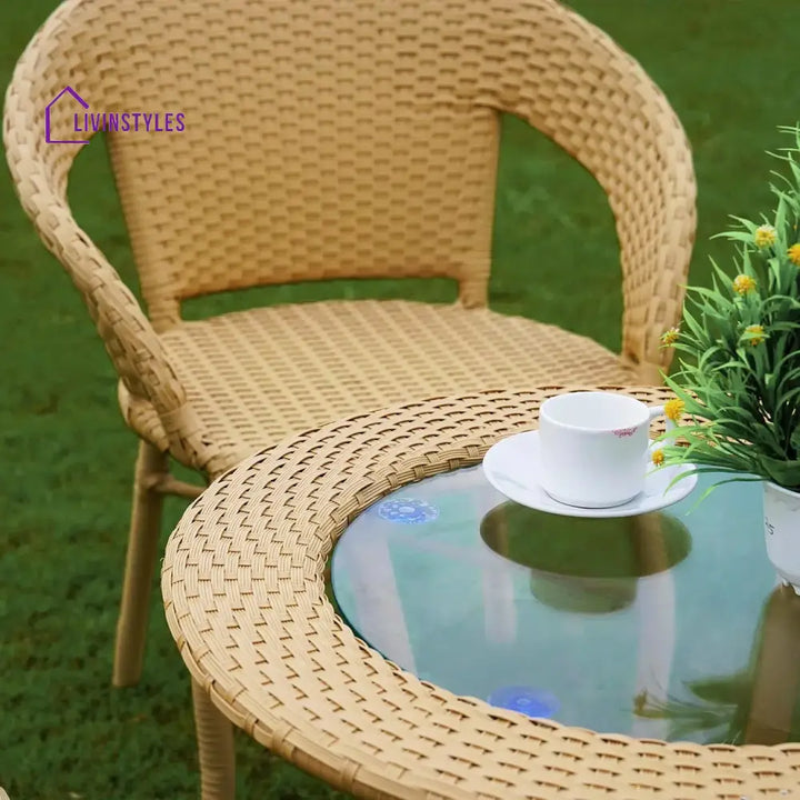 Reem 3-Piece Outdoor Rattan Wicker Patio Bistro Set - Patio Set
