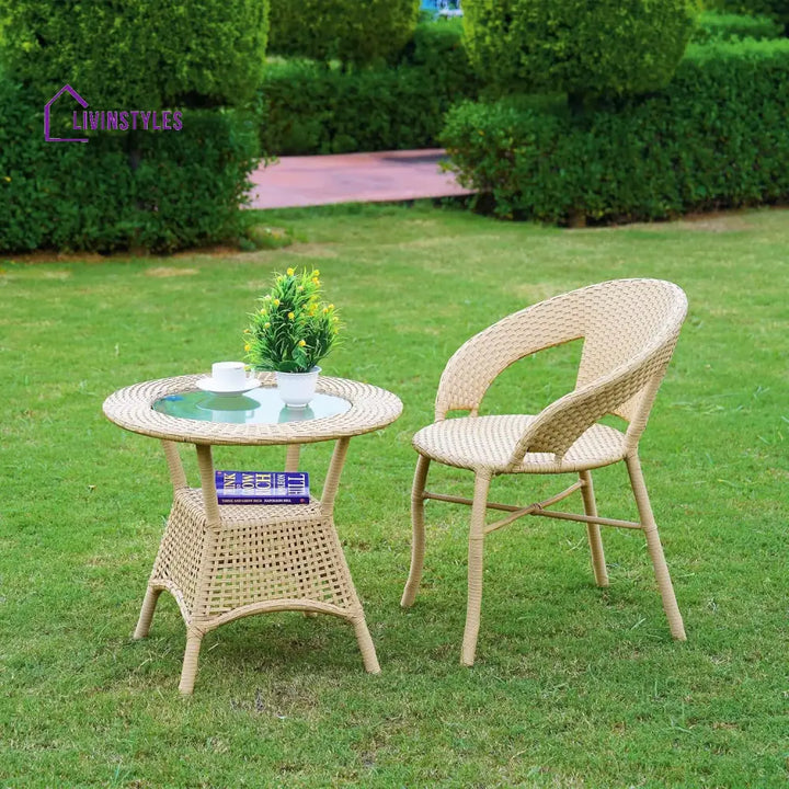 Reem 3-Piece Outdoor Rattan Wicker Patio Bistro Set - Patio Set