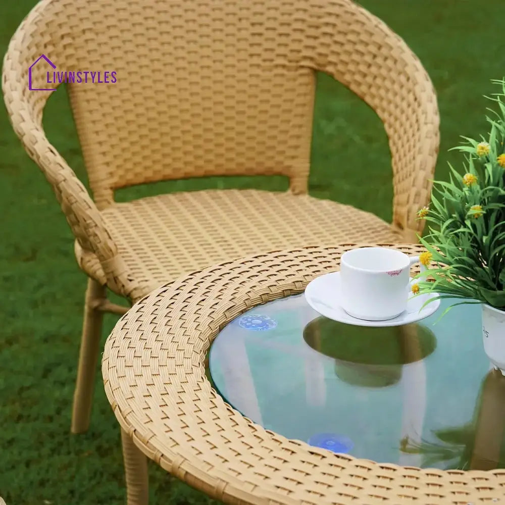 Reem 3-Piece Outdoor Rattan Wicker Patio Bistro Set Patio Set