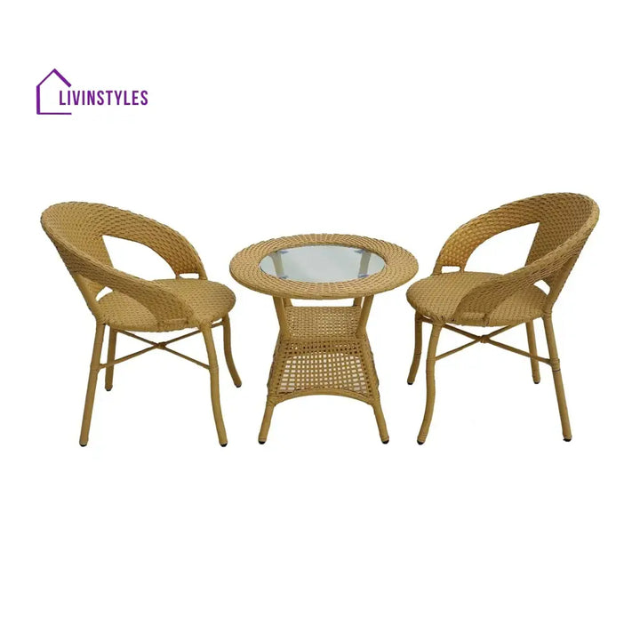Reem 3-Piece Outdoor Rattan Wicker Patio Bistro Set - Patio Set