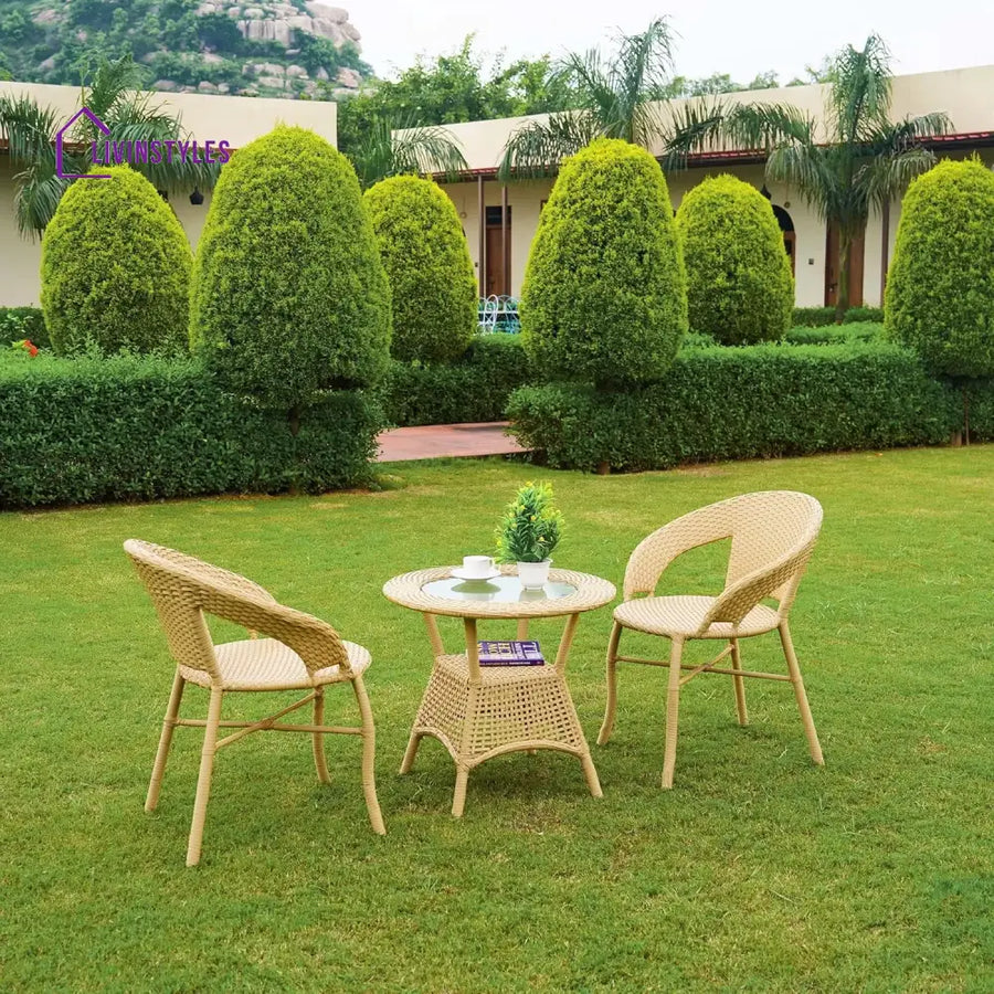 Reem 3-Piece Outdoor Rattan Wicker Patio Bistro Set Patio Set