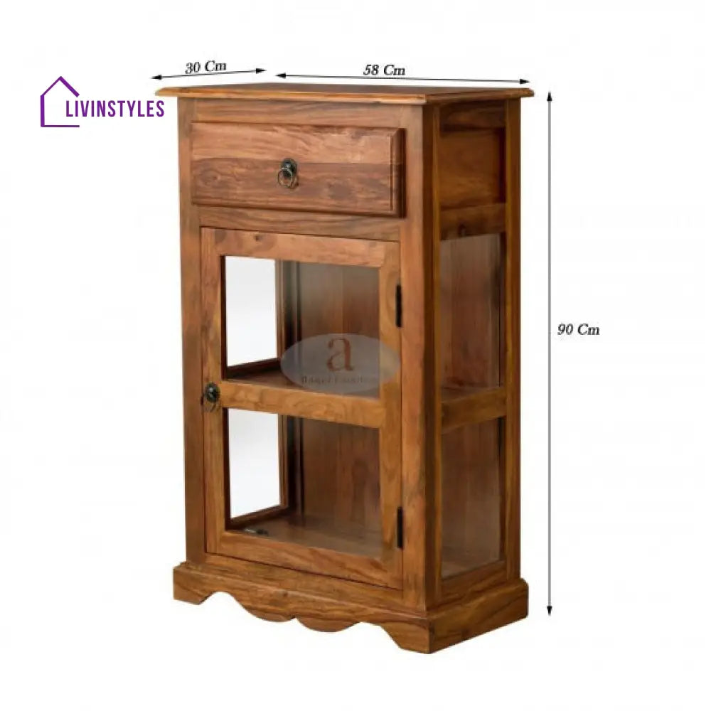 Reema Kitchen Crockery Cabinet in Honey Finish