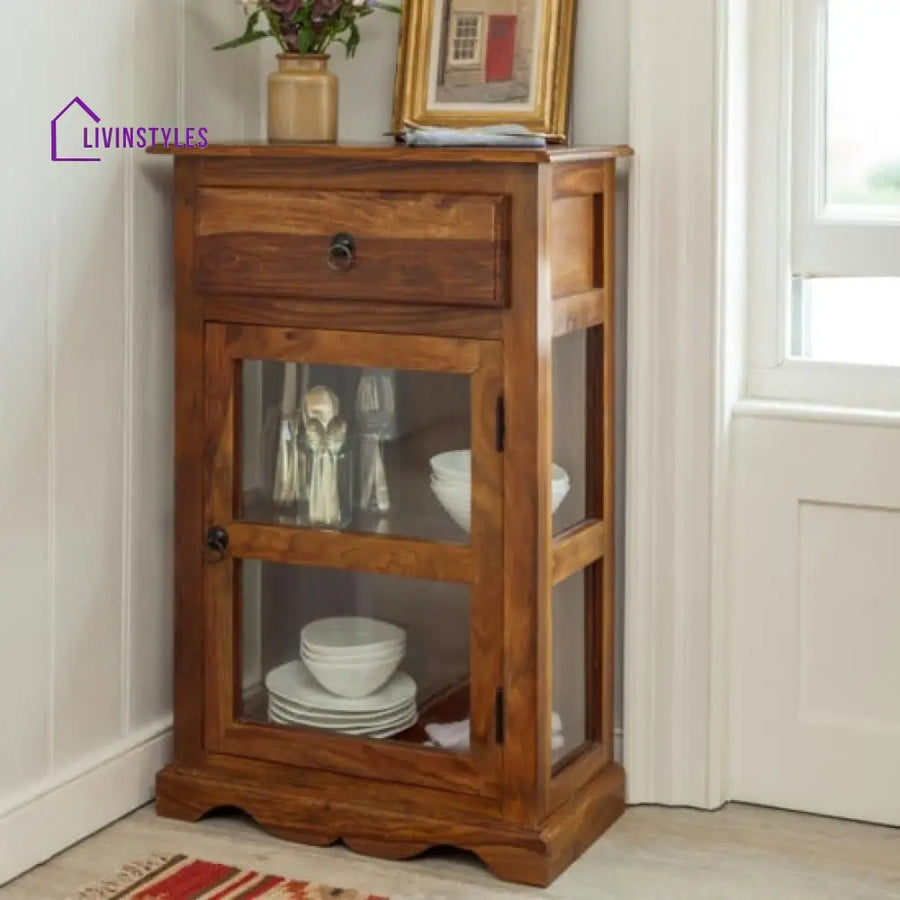 Reema Kitchen Crockery Cabinet in Honey Finish