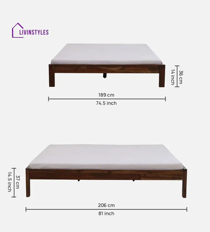 Divyam Sheesham Wood Beds Bed without storage