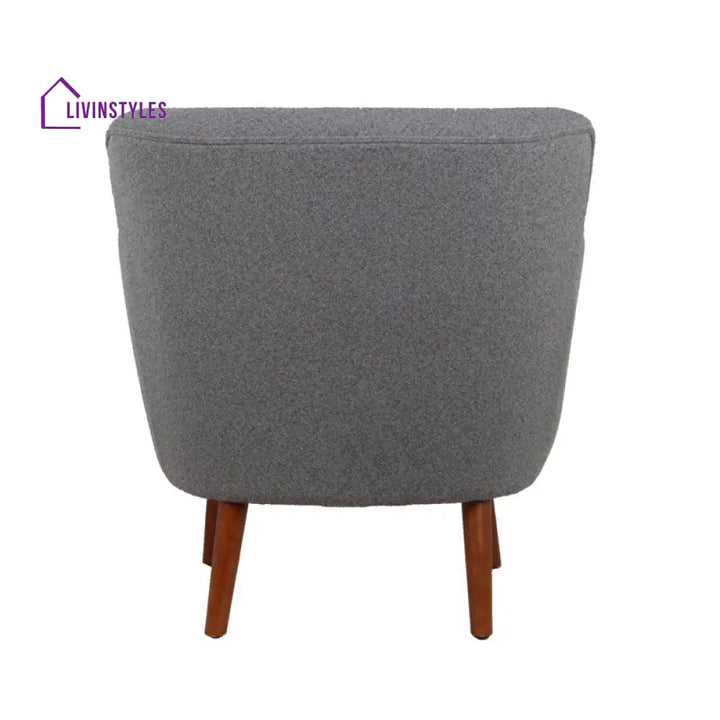 Reeva Solid Wood and Fabric Arm Chair | Living Room Chair | Lounge Chair