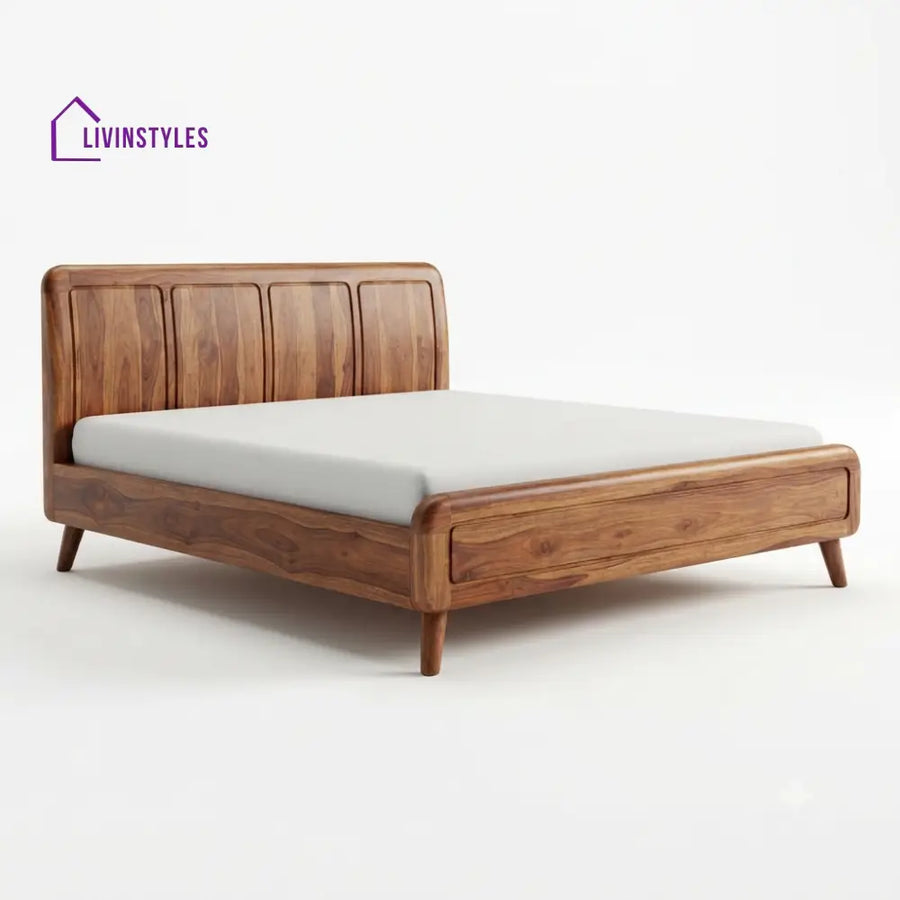 Refiloe Wooden Double Bed | King Size Bed | Queen Size Bed - Bed Without Storage