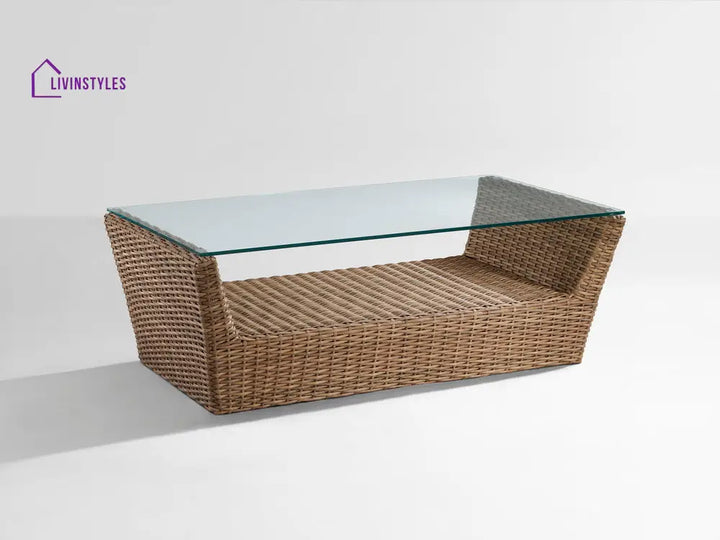 Reflin Outdoor Garden Balcony Sofa Set 2 Seater 2 Single Seater and 1 Center Table With 1 Side Table Set (Brown