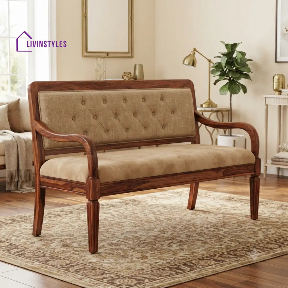 Rémi Wooden Bench for Living Room | Bedroom | Extra Seating