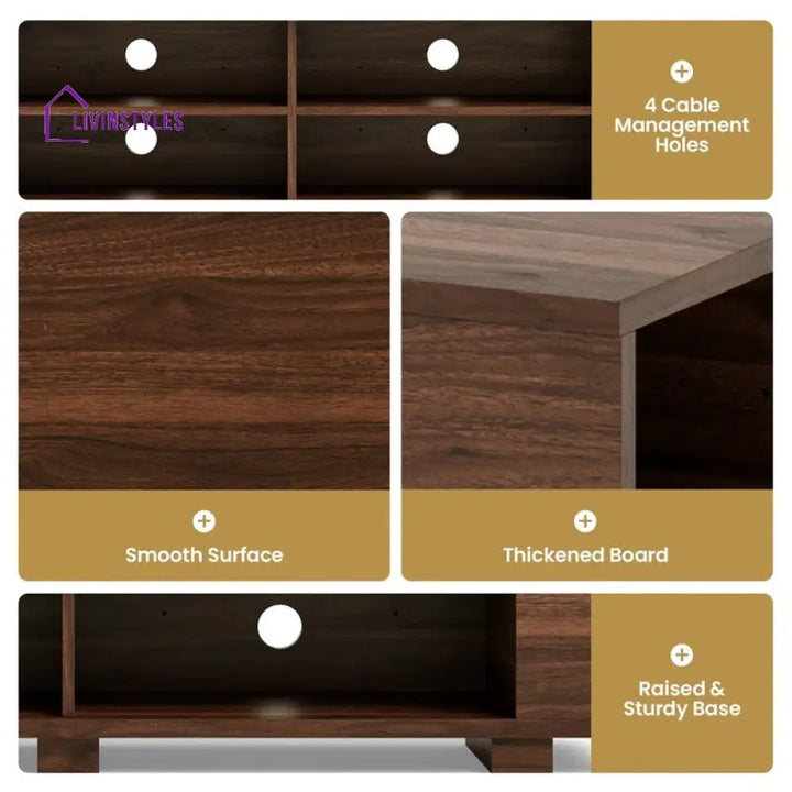 Remi Wooden Finish Tv Unit Stand for Living Room