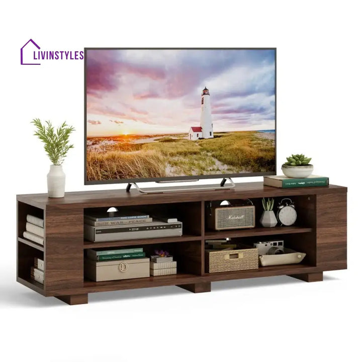 Remi Wooden Finish Tv Unit Stand for Living Room