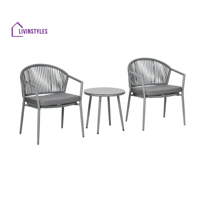 Renata 3 Piece Garden Outdoor Rope Patio Set - Patio Set