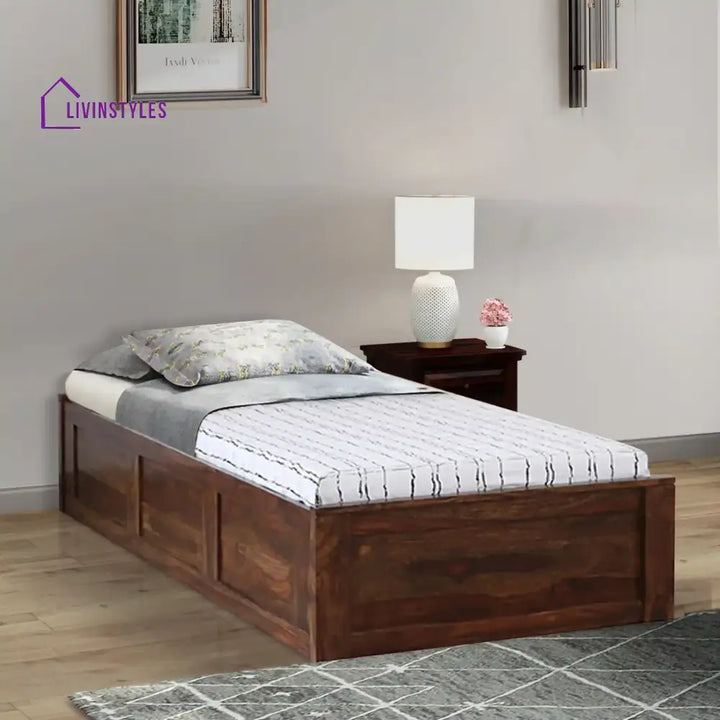 Divyam Sheesham Wood Single Storage Beds Teak Bedroom Furniture Sets