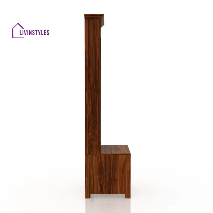 Renata Solid Sheesham Wood Dressing Table with Door and Drawer Dresser