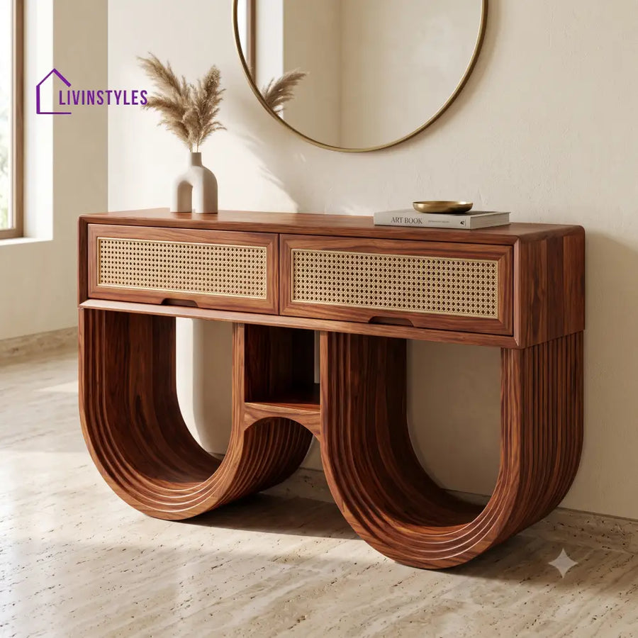 Renaud Premium Wooden Console Table for Living Room | Entryway Table