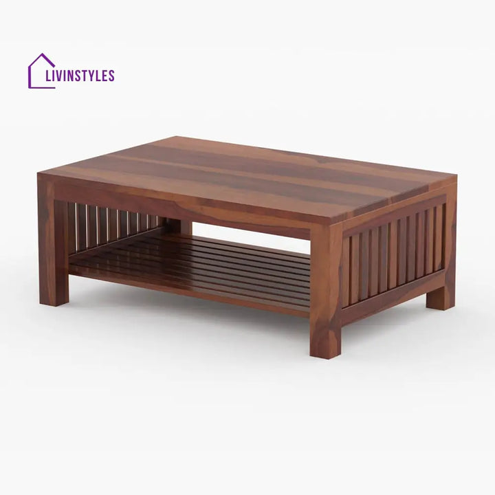 Reshma Solid Wood Rectangle Coffee Table For Living Room