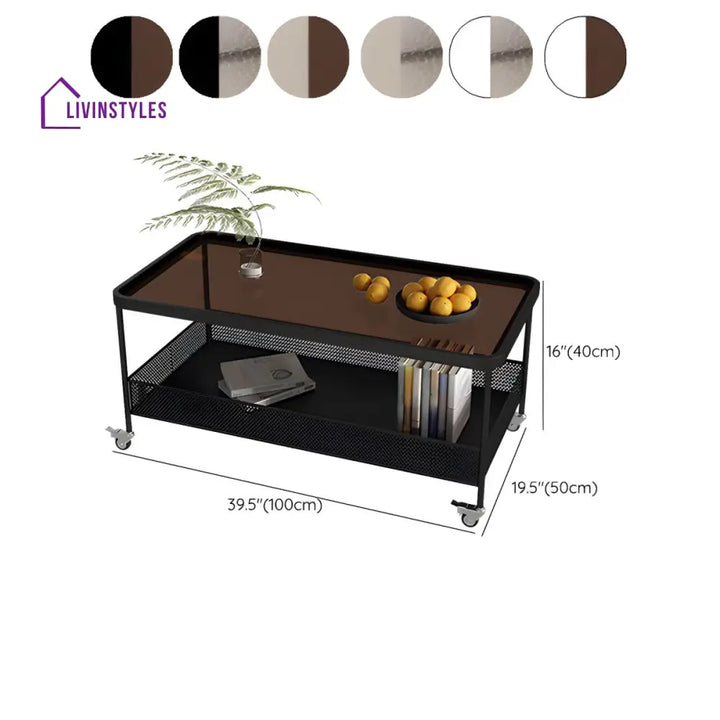 Revanth Stainless Steel Coffee Table for Living Room