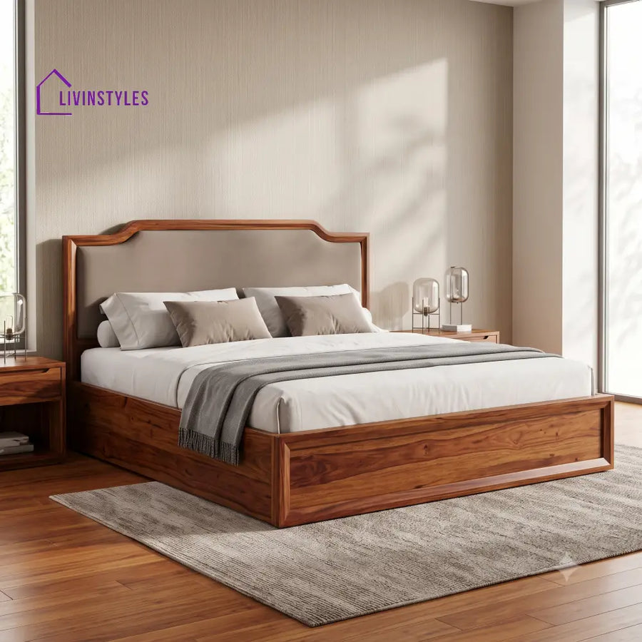 Revathi Wooden Bed | Solid Wood Double Bed | Wooden King size bed & Wooden Queen size bed