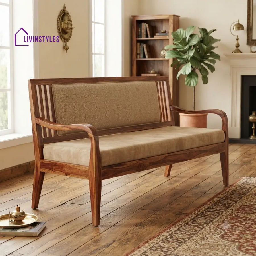 Reyes Wooden Bench for Living Room | Bedroom | Extra Seating
