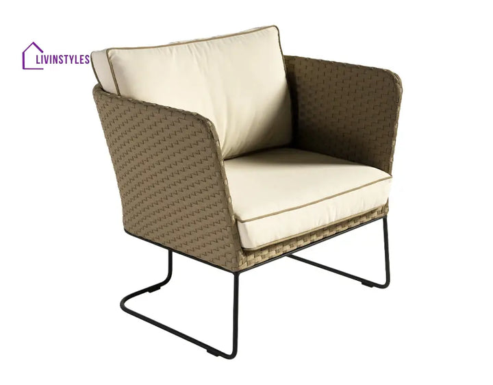 Ricci Outdoor Sofa Set 2 Seater 2 Single seater and 1 Center Table (Brown + Beige) - Sofa Sets