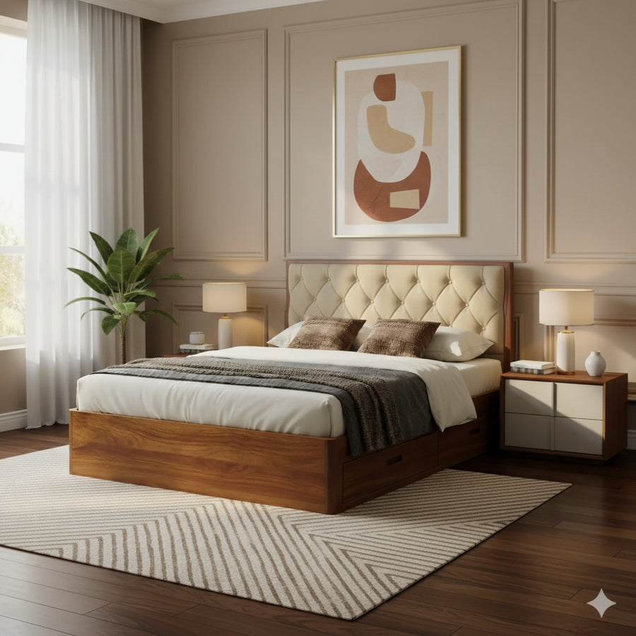 Richard Premium Sheesham Wood Bed