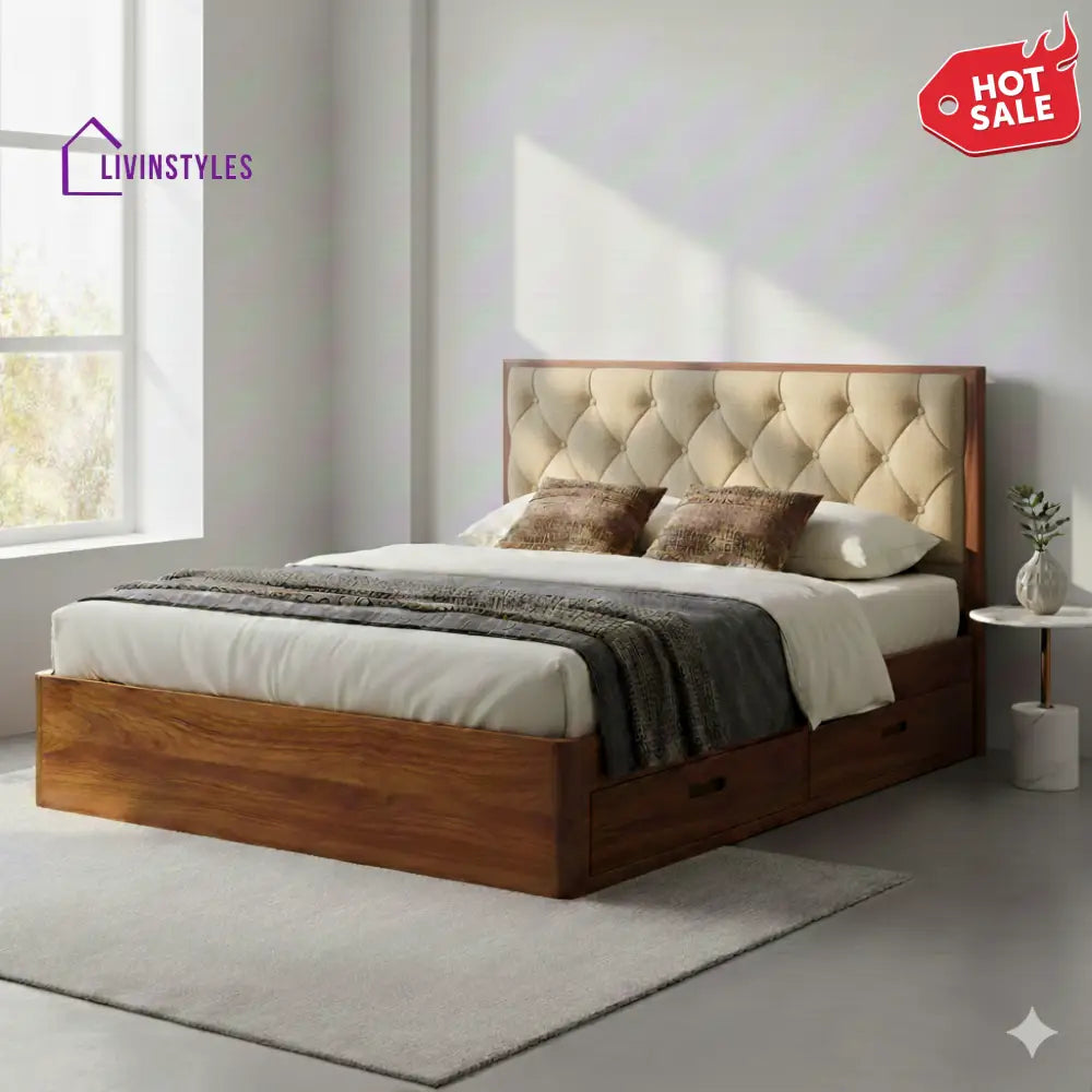 Richard Premium Sheesham Wood Bed