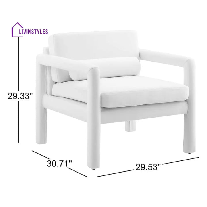 Ridhima Solid Wood and Fabric Arm Chair | Living Room Chair | Lounge Chair