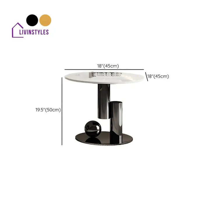 Ridhima Stainless Steel Coffee Table Set for Living Room